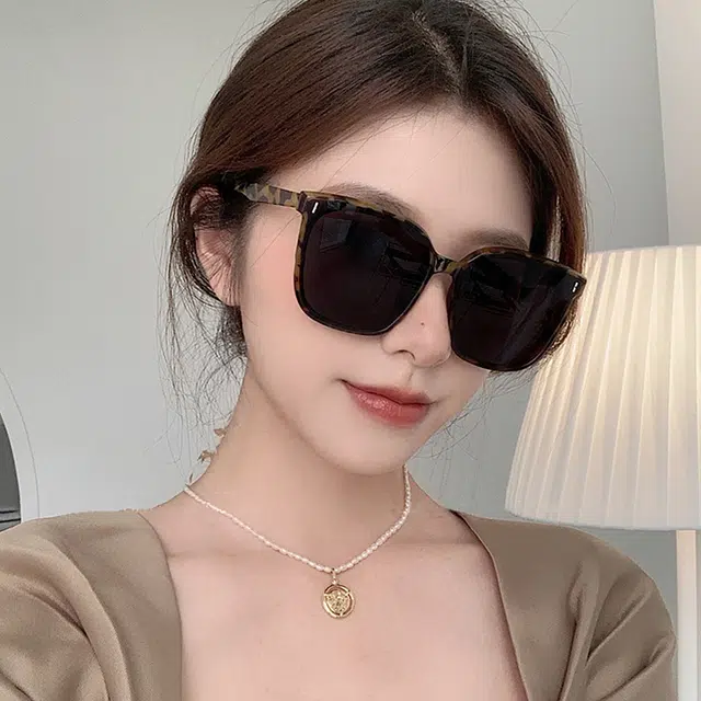 浪莎 防晒防紫外线墨镜潮 方形 太阳眼镜显脸小高级感 男女同款情侣款