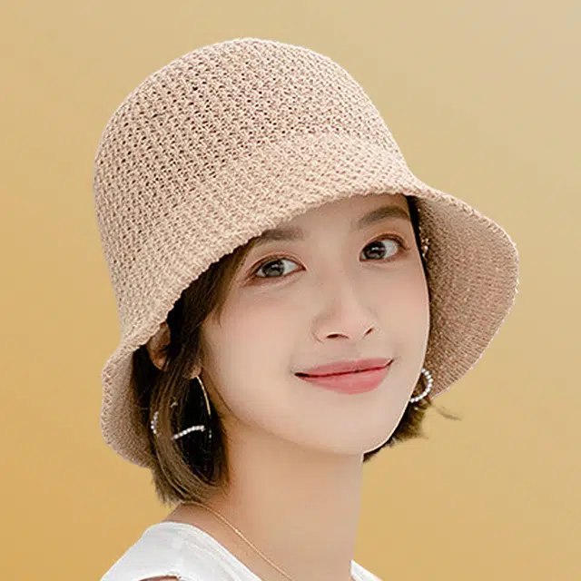 浪莎 网红款编织草帽女 沙滩遮阳防晒帽子女 潮小檐渔夫帽 男女同款情侣款