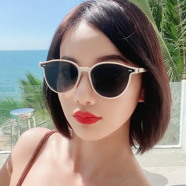浪莎 复古太阳眼镜 猫眼 时尚百搭防晒墨镜 男女同款情侣款