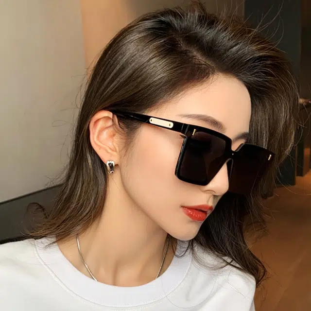 浪莎 高级感偏光防紫外线墨镜时尚潮流素颜遮阳镜 不规则形 太阳眼镜 男女同款情侣款