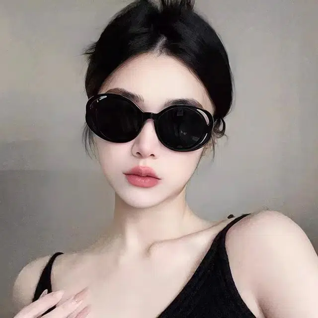 浪莎 复古大框墨镜个性高级感 椭圆形 优雅防紫外线太阳镜 男女同款情侣款