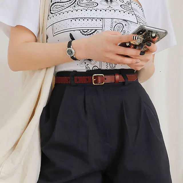 浪莎 休闲裤腰带细款腰封衣裙装饰  女款