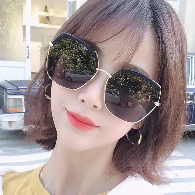 浪莎 小众设计大框防晒 不规则形 太阳眼镜 男女同款情侣款