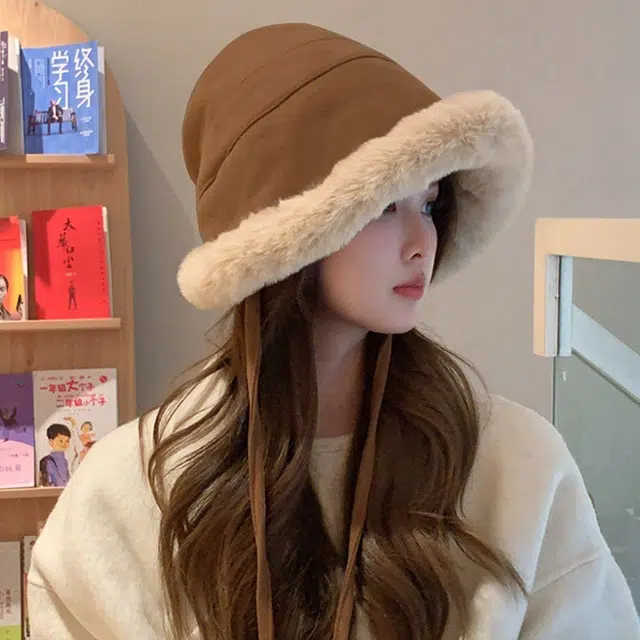 浪莎时尚毛绒绒加厚护耳渔夫帽女秋冬包头遮脸加绒雷锋帽防寒滑雪帽潮