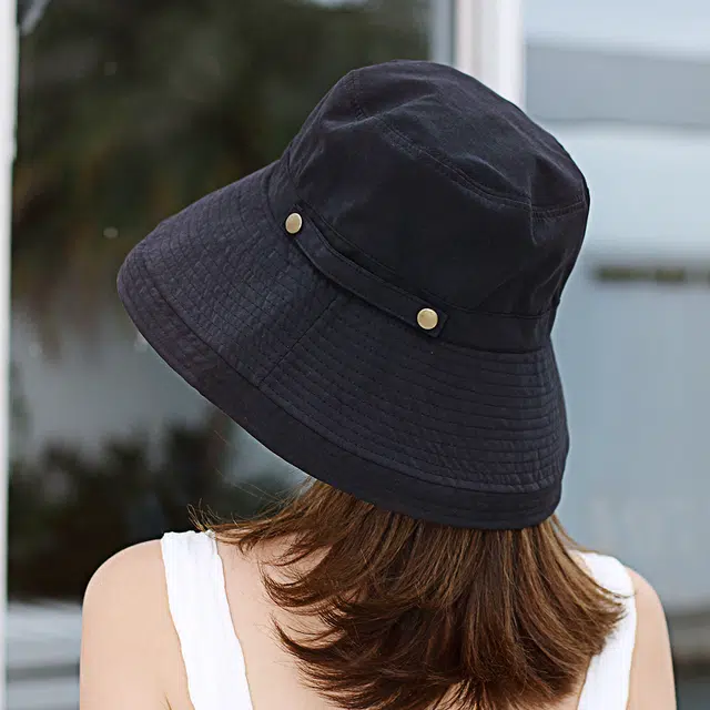 浪莎 纯色个性盆帽遮阳户外大檐 棉 聚酯纤维 渔夫帽太阳帽 男女同款情侣款