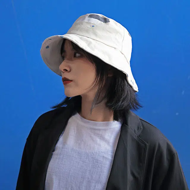 浪莎 夏季时尚小清新百搭大帽檐遮阳防晒防紫外线 聚酯纤维 渔夫帽 男女同款情侣款