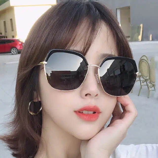浪莎 小众设计大框防晒 不规则形 太阳眼镜 男女同款情侣款
