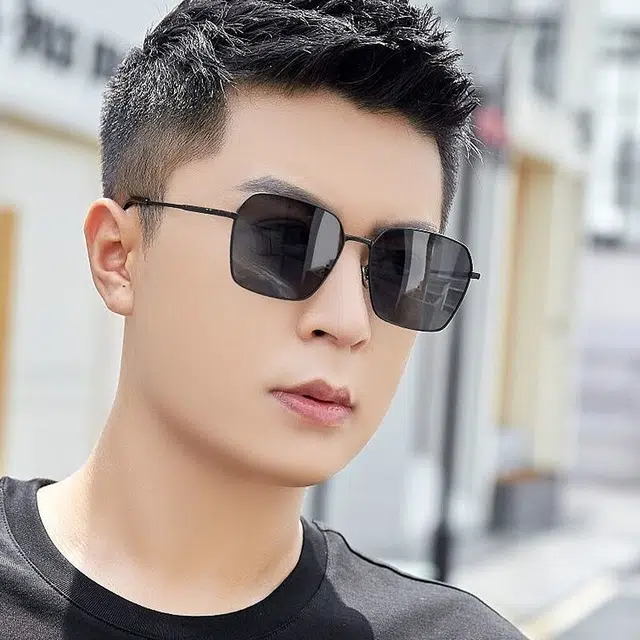 浪莎 时尚偏光变色 不规则形 太阳眼镜 男款