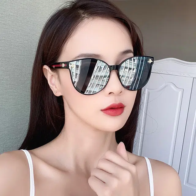 浪莎 小蜜蜂三色防紫外线 蝶形 太阳眼镜 男女同款情侣款