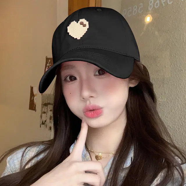 浪莎 爱心大头围显脸小 聚酯纤维 鸭舌帽 男女同款情侣款