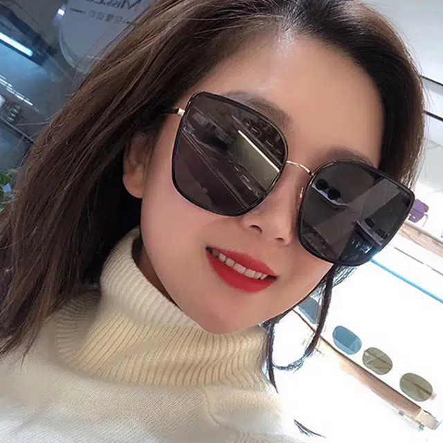 浪莎 时尚休闲简约百搭大框小脸 方形 太阳眼镜 男女同款情侣款