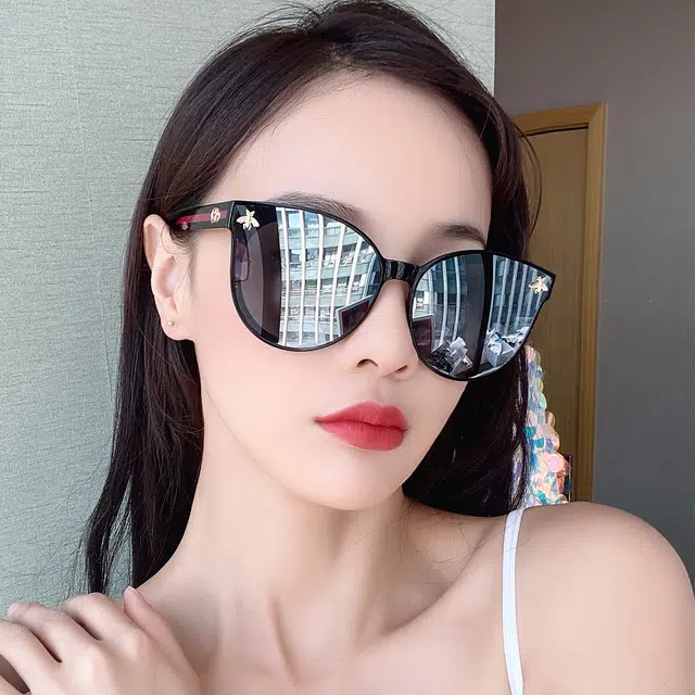 浪莎 小蜜蜂三色防紫外线 蝶形 太阳眼镜 男女同款情侣款