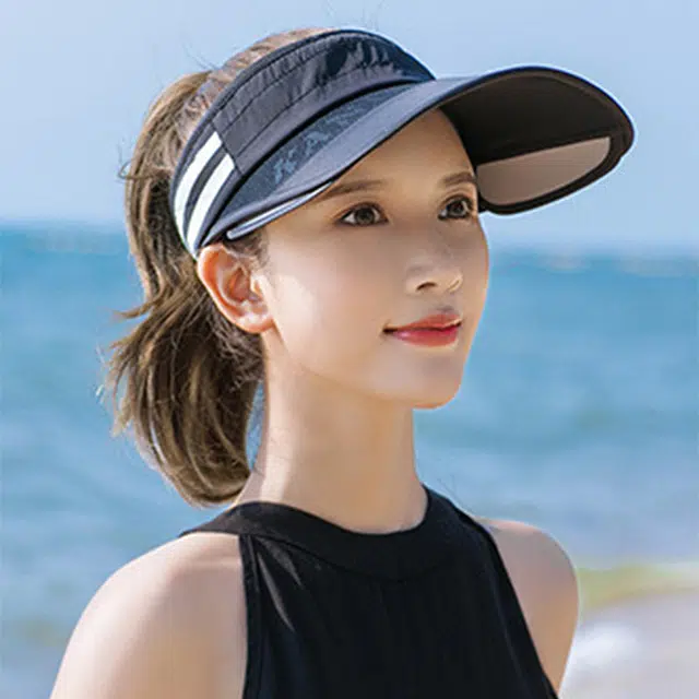浪莎 骑车潮百搭太阳空顶户外运动帽 棉 聚酯纤维 防晒帽 男女同款情侣款