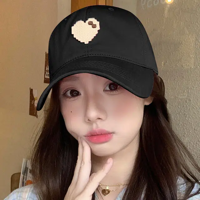 浪莎 爱心大头围显脸小 聚酯纤维 鸭舌帽 男女同款情侣款