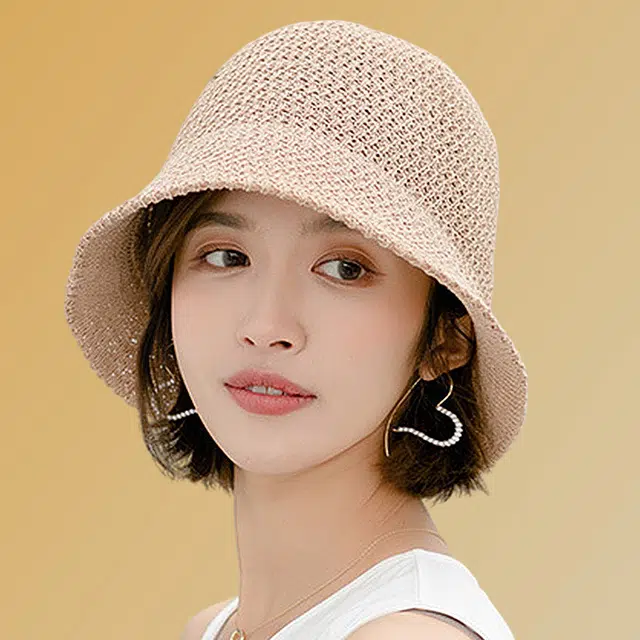 浪莎 网红款编织草帽女 沙滩遮阳防晒帽子女 潮小檐渔夫帽 男女同款情侣款