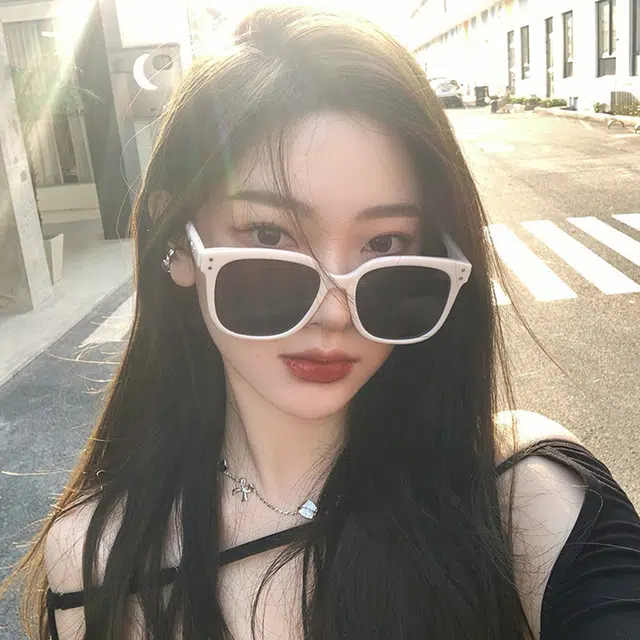 浪莎 大框显脸小防紫外线高级墨镜 不规则形 太阳眼镜 男女同款情侣款