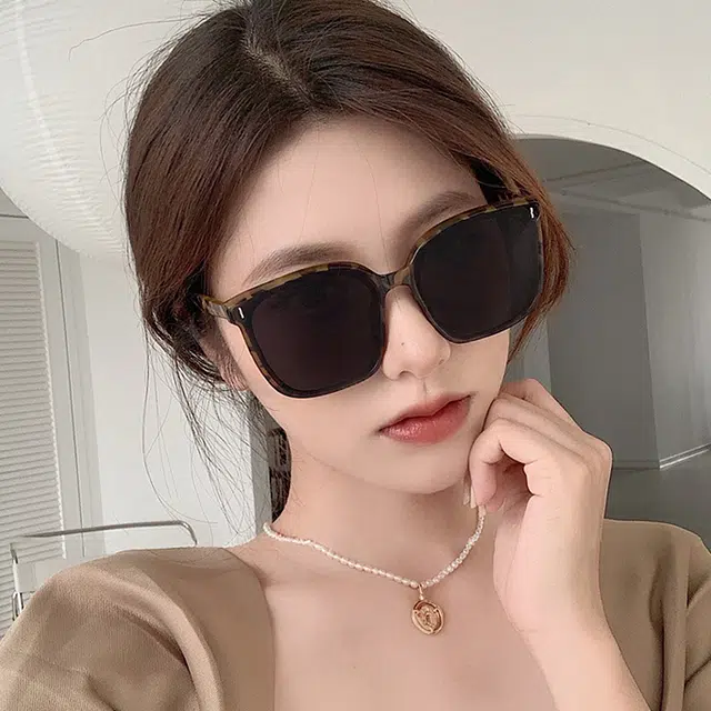 浪莎 防晒防紫外线墨镜潮 方形 太阳眼镜显脸小高级感 男女同款情侣款