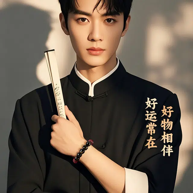 易明居 本命年三合六合十二生肖守护神 护身符 新中式国潮复古小众招财纳福 貔貅转运珠 文玩盘玩佛珠#好运 黑曜石 手串 男女同款情侣款