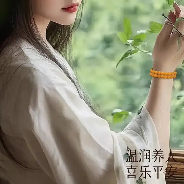 易明居 招财进宝 新中式多圈叠戴 国风小众设计 轻奢高级感 事业运爆棚 文玩转运佛珠 简约百搭鸡油黄#好运 手串 黄玉 男女同款情侣款