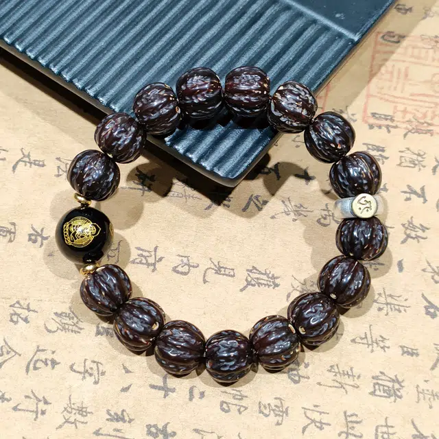 易明居 新中式京八棱 十二生肖本命佛守护神转运 招财文玩佛珠 平安纳福#好运 紫金鼠 手串 男女同款情侣款