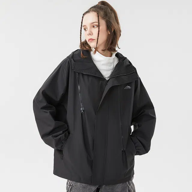 BENATRY Logo Mountain Print Waterproof Jacket