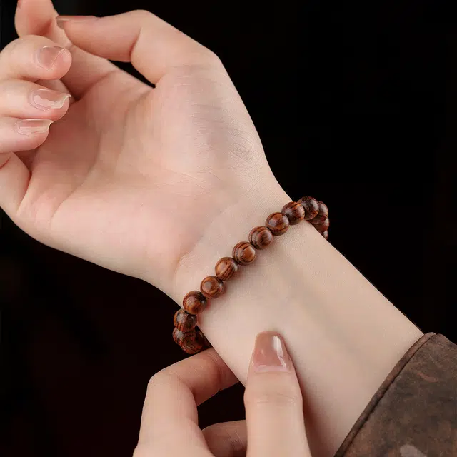 三檀小舍 国风国潮新中式老料高油高密招财转运守护 文玩盘玩绕指柔礼盒 花梨木 手串 男女同款情侣款