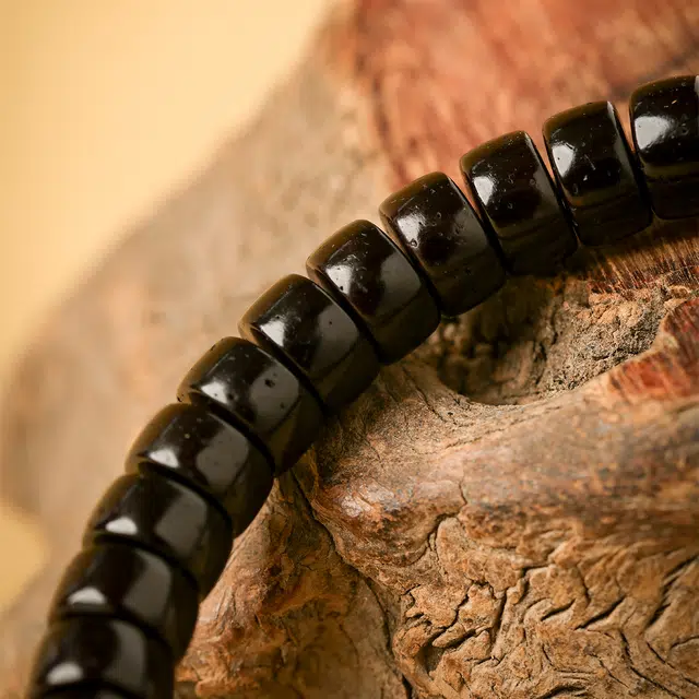 三檀小舍 精工归圆绕指柔文玩盘玩黑金高级轻奢小众高级#好运 椰蒂 手串 男女同款情侣款