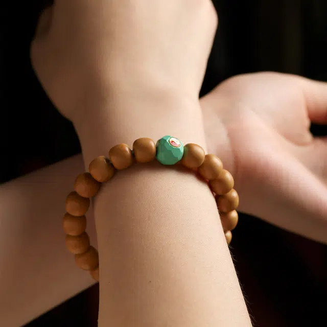 三檀小舍 转运旺事业国风国潮新中式复古单圈佛珠好运平安喜乐小众百搭高级轻奢 猴头核桃 手串 男女同款情侣款