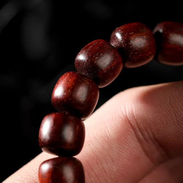 三檀小舍 新中式老料工艺佛珠高油高密本命好运财源滚滚文玩佛珠 檀木 手串 男女同款情侣款