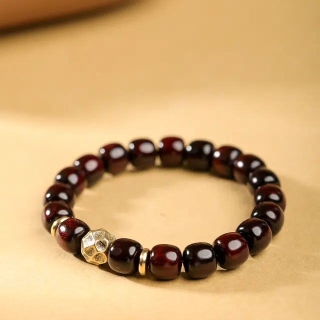 三檀小舍 国风国潮 无相新中式招财纳福 #好运 转运平安喜乐诸事顺利 小众设计文玩盘玩绕指柔 紫檀属 手串 男女同款情侣款