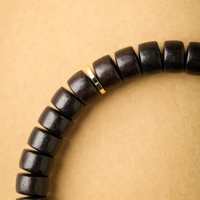 三檀小舍 国风国潮新中式 精工归圆绕指柔文玩盘玩招财转运守护#好运 礼盒 檀木 手串 男女同款情侣款