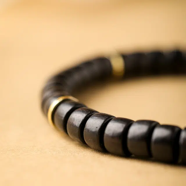 三檀小舍 国风国潮新中式 精工归圆绕指柔文玩盘玩招财转运守护#好运 礼盒 檀木 手串 男女同款情侣款