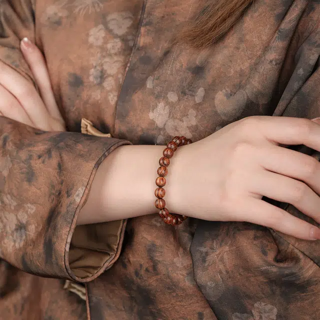 三檀小舍 国风国潮新中式老料高油高密招财转运守护 文玩盘玩绕指柔礼盒 花梨木 手串 男女同款情侣款