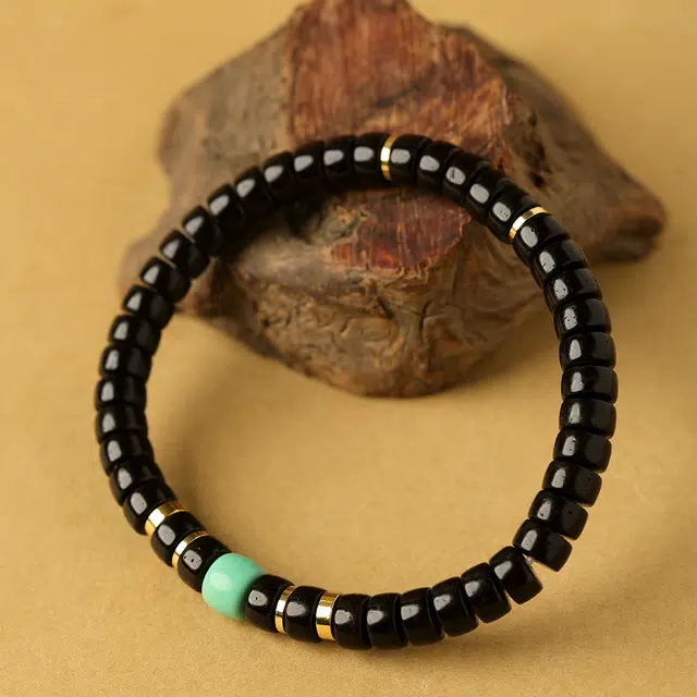 三檀小舍 精工归圆绕指柔文玩盘玩黑金高级轻奢小众高级#好运 椰蒂 手串 男女同款情侣款