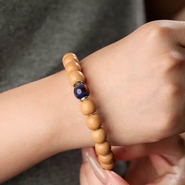 三檀小舍 【原皮原色原籽】 国潮新中式欧泊·转运珠盘玩绕指柔招财平安喜乐小众高品质文玩盘玩#好运 猴头核桃 手串 男女同款情侣款