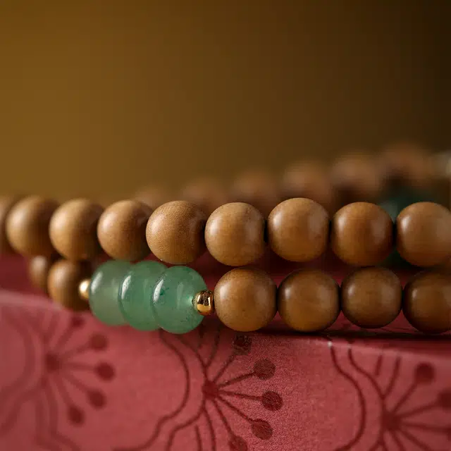 三檀小舍 【路路通】国风新中式复古风 招财转运诸事顺利 小众简约高级轻奢饰品 檀木 手串 女款