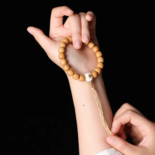 三檀小舍 招财好运新中式国潮平安如意高升转运纳福佛珠盘玩文玩小众高级#好运 猴头核桃 手串 男女同款情侣款