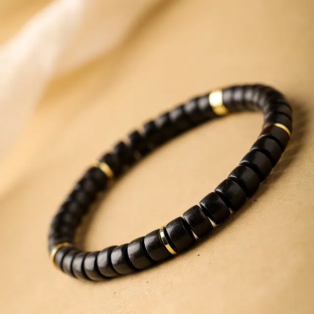 三檀小舍 国风国潮新中式 精工归圆绕指柔文玩盘玩招财转运守护#好运 礼盒 檀木 手串 男女同款情侣款