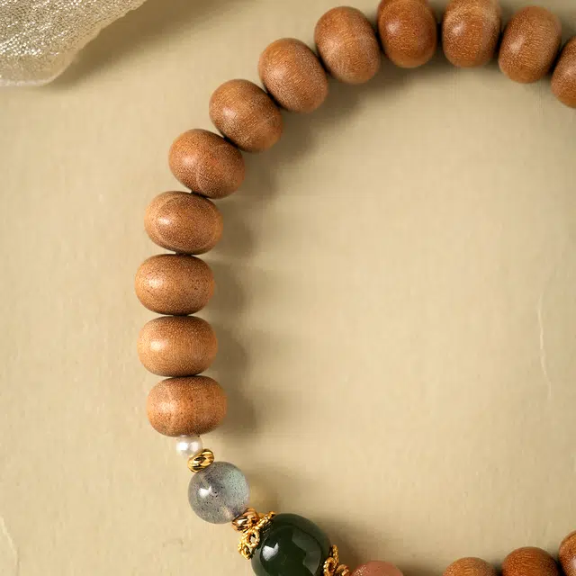 三檀小舍 新中式复古风 招财转运 小众简约高级轻奢 檀木 手串 男女同款情侣款