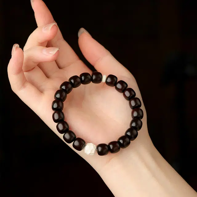 三檀小舍 国风国潮新中式 无相文玩盘玩绕指柔 紫檀属 手串 男女同款情侣款