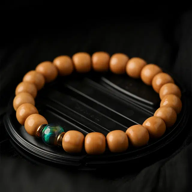 三檀小舍 【原皮原色原籽】 国潮新中式欧泊·转运珠盘玩绕指柔招财平安喜乐小众高品质文玩盘玩#好运 猴头核桃 手串 男女同款情侣款