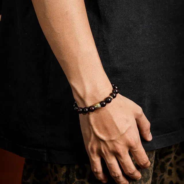 三檀小舍 国潮国风 意志小众设计转运珠 佛珠文玩盘玩 木作 手串 男女同款情侣款 紫檀