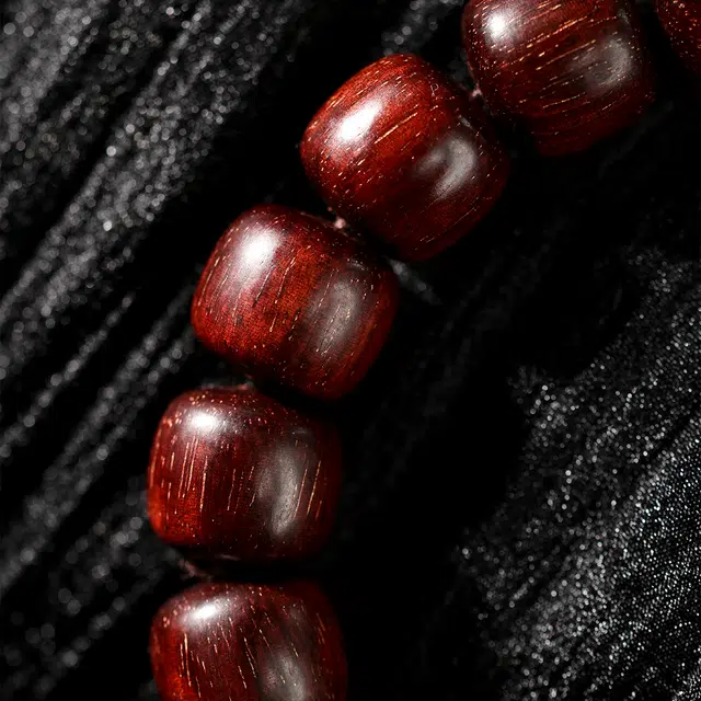 三檀小舍 新中式老料工艺佛珠高油高密本命好运财源滚滚文玩佛珠 檀木 手串 男女同款情侣款