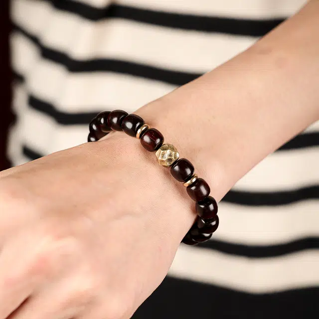 三檀小舍 国风国潮 无相新中式招财纳福 #好运 转运平安喜乐诸事顺利 小众设计文玩盘玩绕指柔 紫檀属 手串 男女同款情侣款