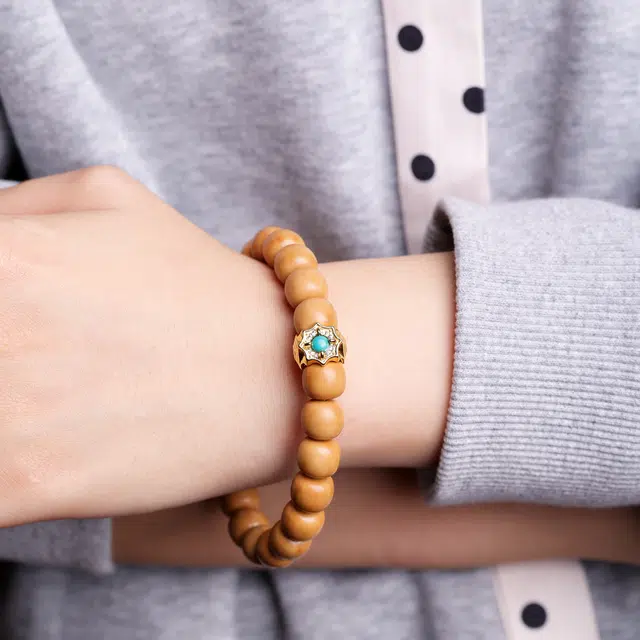 三檀小舍 招财转运旺事业国风国潮新中式复古单圈佛珠好运平安喜乐小众百搭高级轻奢 猴头核桃 手串 男女同款情侣款