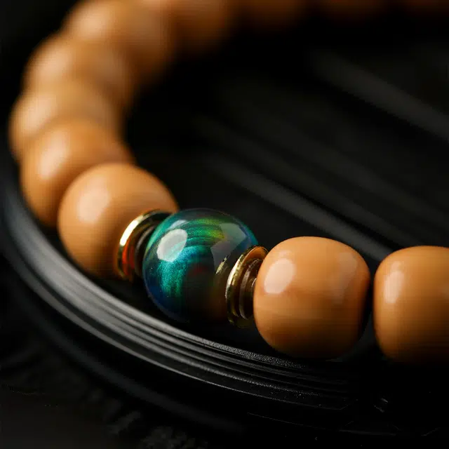 三檀小舍 【原皮原色原籽】 国潮新中式欧泊·转运珠盘玩绕指柔招财平安喜乐小众高品质文玩盘玩#好运 猴头核桃 手串 男女同款情侣款