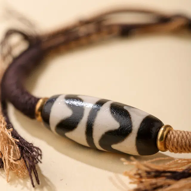 三檀小舍 国风国潮藏式民族风复古#好运 虎牙天珠 手绳 男女同款情侣款