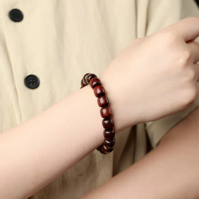 三檀小舍 新中式老料工艺佛珠高油高密本命好运财源滚滚文玩佛珠 檀木 手串 男女同款情侣款