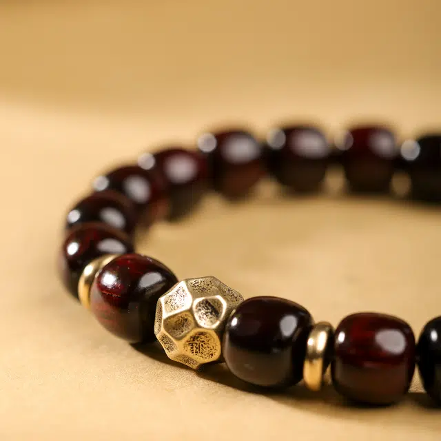 三檀小舍 国风国潮 无相新中式招财纳福 #好运 转运平安喜乐诸事顺利 小众设计文玩盘玩绕指柔 紫檀属 手串 男女同款情侣款
