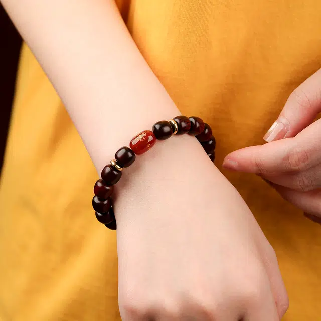 三檀小舍 十二生肖八大守护招财转运平安貔貅 小众文玩盘玩绕指柔礼盒#好运 紫檀属 手串 男女同款情侣款